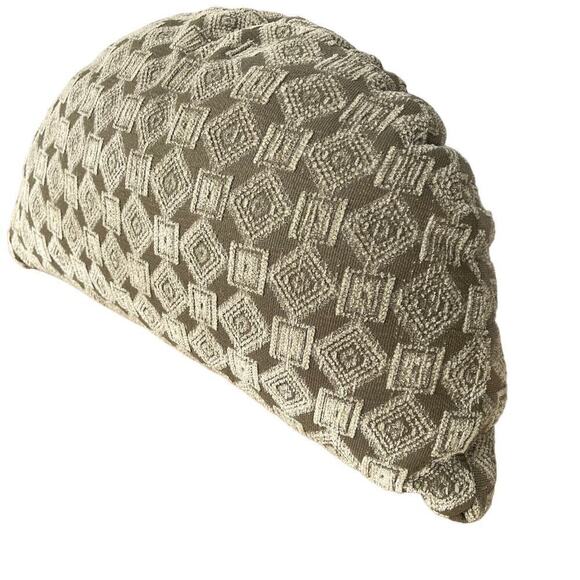 Large half circle heavy/think throw pillow!greenish/gray.Geometric print.15"long - Picture 2 of 4